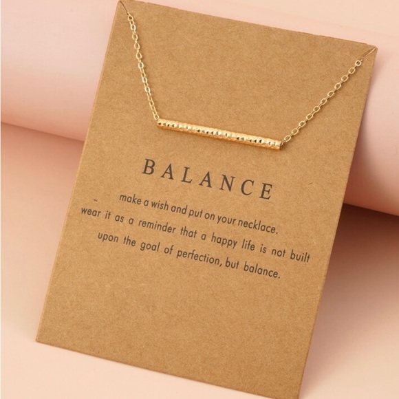Balance Bar Necklace. Geometric - Picture 2 of 4